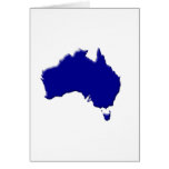 Australia-shape-blue-beds Greeting Card