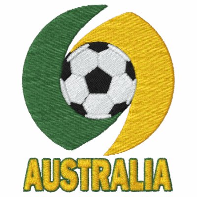 Australia Soccer roos embroidered t-shirt by Auslandesign