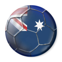 Australia Socceroos Soccer fans Oz flag Ball Magnets