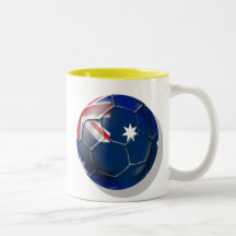 Australia Socceroos Soccer fans Oz flag Ball Coffee Mug