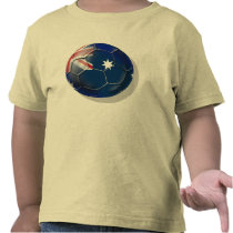 Australia Socceroos Soccer fans Oz flag Ball Tees