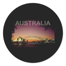 Australia Round Stickers