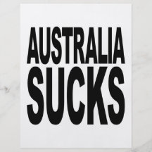 Australia Sucks Custom Flyer