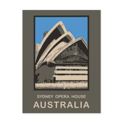 Australia Sydney Opera House Postcards by vintage_cafe