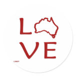 Australia T-Shirts and Gifts, Love Australia! stickers
