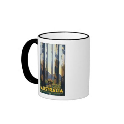 Australia Vintage Travel Poster Mug by vintagegiftmall