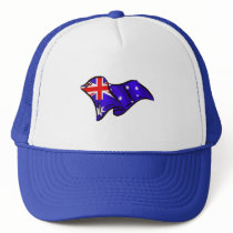 Australia wavy flag gift ideas for Aussies Mesh Hats