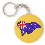 Australia wavy flag gift ideas for Aussies Keychains
