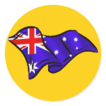Australia wavy flag gift ideas for Aussies stickers