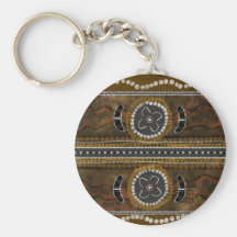 Australian Aboriginal Art - Food Gathering Keychains