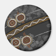 Australian Aboriginal Art - Lost Tribes Refrigerator Magnet