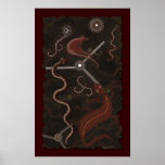 Australian Aboriginal Desert Art Poster