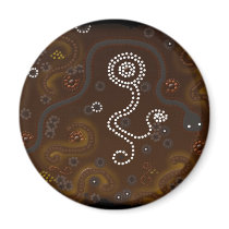 Australian Aboriginal Style Desert Art Refrigerator Magnets