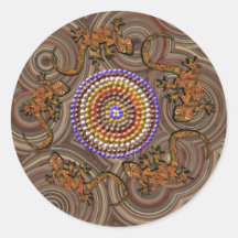 Australian Aboriginal Style Desert Art Stickers