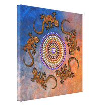 Australian Aboriginal-style Gecko Circle of Life