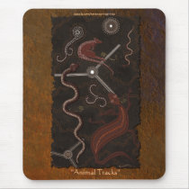 Australian Aboriginal Style Kangaroo, Snake Art Mouse Pads