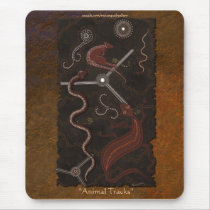 Australian Aboriginal Style Kangaroo, Snake Art Mouse Pad