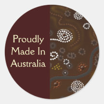 Australian Aboriginal Style Souvenir Art Stickers