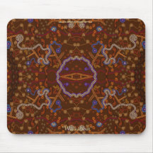 Australian Aborigines Walkabout with Animal Tracks Mouse Pads