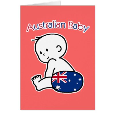 Australian Baby Card by anitavalleart