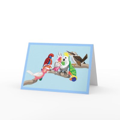 Australian birds are so pretty greeting card by Annaart