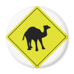 australian camel roadsign yellow refrigerator magnet