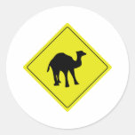 australian camel roadsign yellow stickers