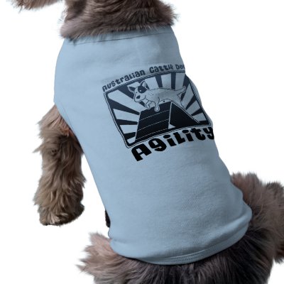 Australian Cattle Dog Agility A-Frame Pet Tshirt by MenagerieMayhem