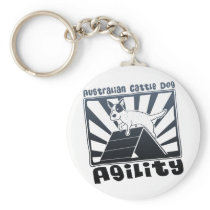 Australian Cattle Dog Agility A-Frame Key Chain
