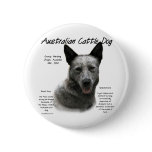 Australian Cattle Dog (blue) History Design buttons
