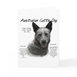 Australian Cattle Dog (blue) History Design Greeting Card