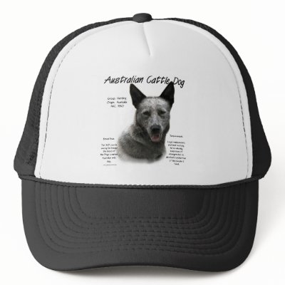 Australian Cattle Dog (blue) History Design Mesh Hat by GreyWolfCreation