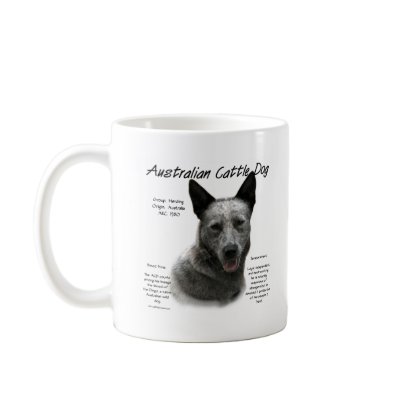Australian Cattle Dog (blue) History Design Coffee Mugs by GreyWolfCreation