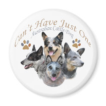 Australian Cattle Dog Can't Have Just One Fridge Magnets