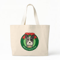 Australian Cattle Dog Christmas Canvas Bag