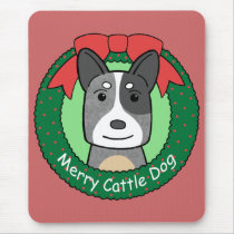 Australian Cattle Dog Christmas Mouse Pads