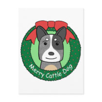 Australian Cattle Dog Christmas Post Card