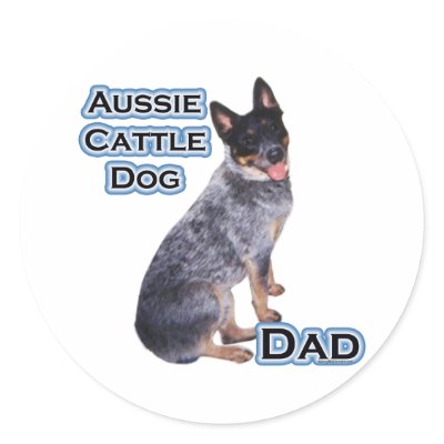 Australian Cattle Dog Dad 4 - Sticker by GreyWolfCreation