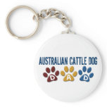 AUSTRALIAN CATTLE DOG DAD Paw Print Keychains