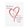 Australian Cattle Dog Heart Belongs Postcards