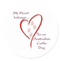 Australian Cattle Dog Heart Belongs stickers