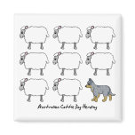 Australian Cattle Dog Herding Sheep Magnet