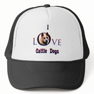 Australian Cattle Dog I Love Trucker Hat by GreyWolfCreation