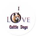 Australian Cattle Dog I Love stickers