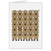 Australian Cattle Dog in the Herd Greeting Cards