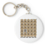 Australian Cattle Dog in the Herd keychains