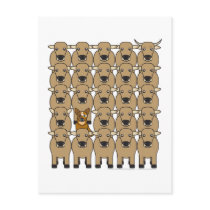 Australian Cattle Dog in the Herd Postcard