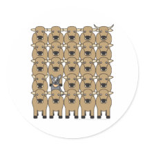 Australian Cattle Dog in the Herd Sticker