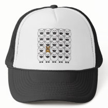 Australian Cattle Dog in the Sheep Trucker Hat