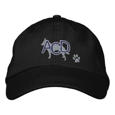 Australian Cattle Dog Initials Embroidered Hat by MenagerieMayhem